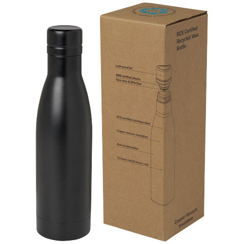 Bidón con aislamiento al vacío de 500 ml de cobre de acero inoxidable reciclado con certificación RCS "Vasa"