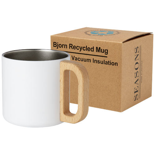 Taza de acero inoxidable reciclado con certificado RCS con aislamiento de cobre de 360 ml "Bjorn" - 10074001