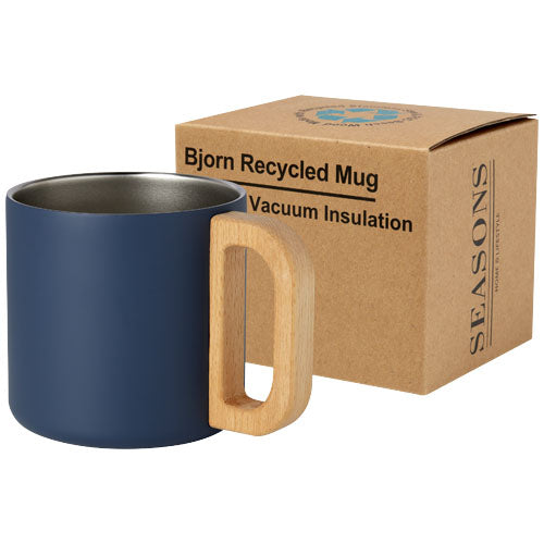 Taza de acero inoxidable reciclado con certificado RCS con aislamiento de cobre de 360 ml "Bjorn" - 10074055