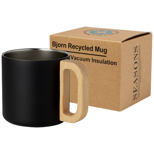 Taza de acero inoxidable reciclado con certificado RCS con aislamiento de cobre de 360 ml "Bjorn" - 10074090
