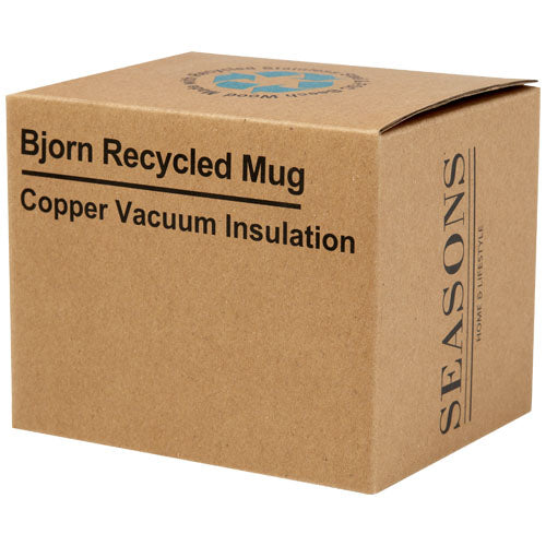 Taza de acero inoxidable reciclado con certificado RCS con aislamiento de cobre de 360 ml "Bjorn" - imagePackage