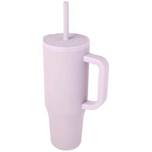 Vaso con aislamiento de 900 ml con certificado RCS y pajita de silicona "Brady"