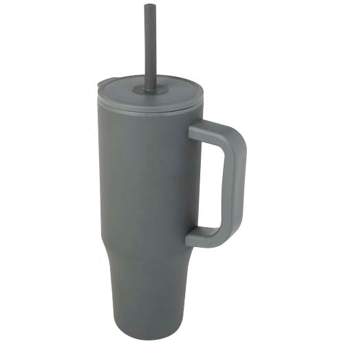 Vaso con aislamiento de 900 ml con certificado RCS y pajita de silicona "Brady"