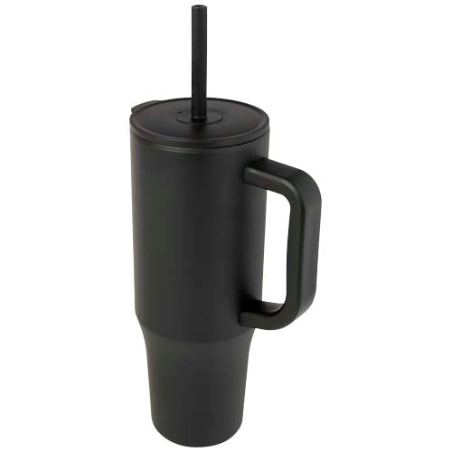 Vaso con aislamiento de 900 ml con certificado RCS y pajita de silicona "Brady"