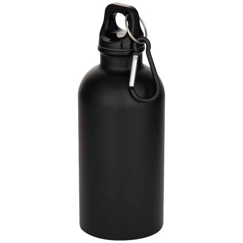 Botella de 400 ml de acero inoxidable mate con certificado RCS de una sola pared con mosquetón "Oregon"