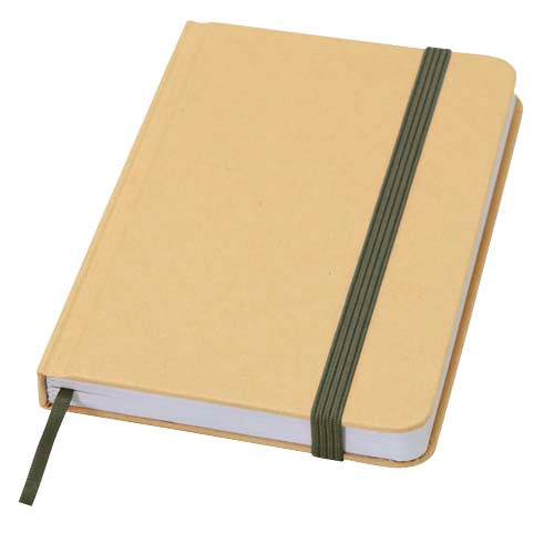 Libreta de tapa dura A6 de material reciclado con páginas lisas "Reed"