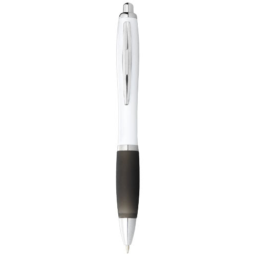 Bolígrafo blanco con empuñadura de color "Nash" (tinta azul)