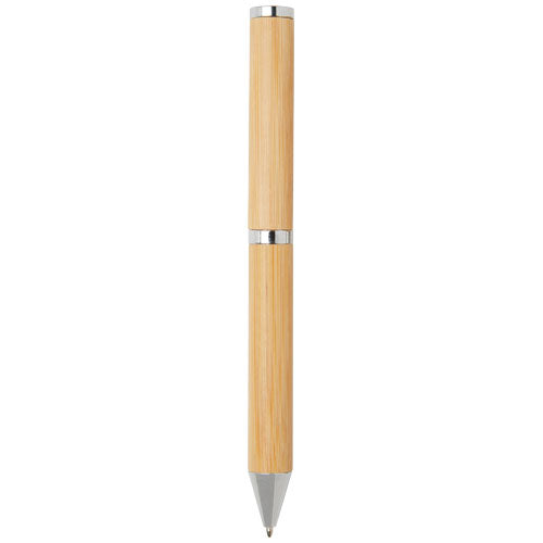 Set de regalo de bolígrafo y rollerball de bambú "Apolys" (tinta negra) - imageBack
