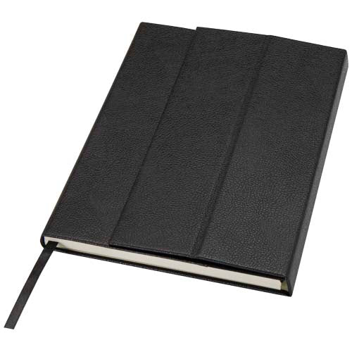 Libreta de tapa dura A5 de cuero regenerado "Alejandra" - 10792090