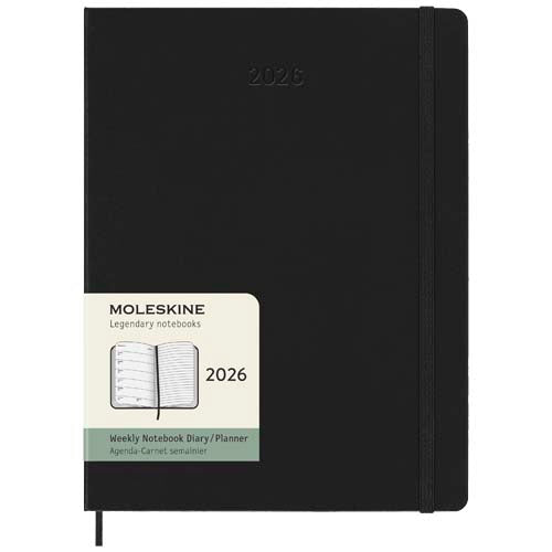 Agenda semanal XL de 12 meses con tapa dura "Moleskine"
