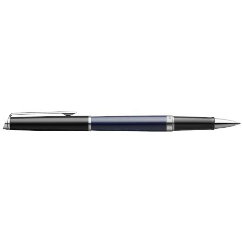 Rollerball con bloques de color y ribete plateado "Hemisphere" (tinta negra) - imageFront