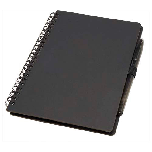 Set de libreta A5 de tapa dura y bolígrafo reutilizables "Slate" (tinta negra)