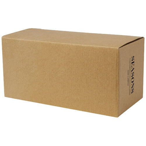 Dos tazas de vidrio de doble pared de 350 ml con posavasos de bambú "Manti" - imagePackage