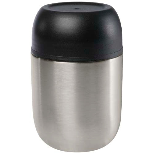 Fiambrera de 480 ml de acero inoxidable reciclado de doble pared "Supo" con cuchara plegable - 11342181