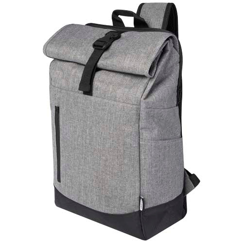Mochila para portátil de 15,6" reciclada GRS con cierre superior 12L "Hoss"