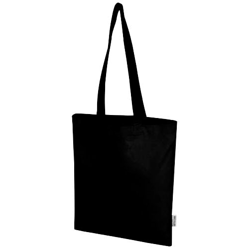 Bolsa Tote de 7 L de algodón reciclado de 140 g/m² con certificado GRS "Madras Blend"