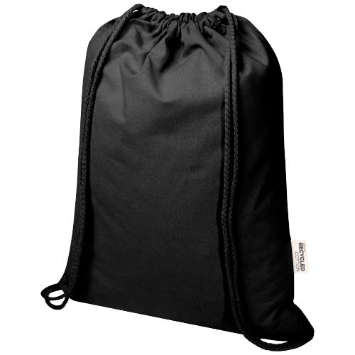 Bolsa de 5 L con cordón de algodón reciclado de 140 g/m² con certificado GRS "Oregon Blend"