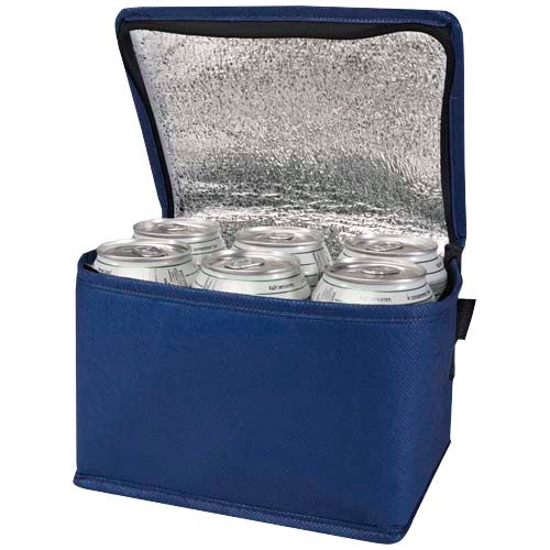 Bolsa isotérmica para 6 latas no tejida de material reciclado GRS de 4 l "Spectrum"