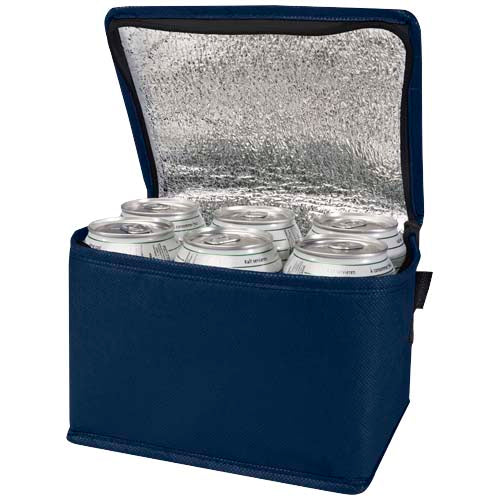 Bolsa isotérmica para 6 latas no tejida de material reciclado GRS de 4 l "Spectrum"