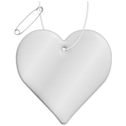 Colgante ligero de PVC reflectante en forma de corazón "RFX™ H-16" - 1PR13401