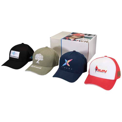 Kit de muestras de gorras recicladas