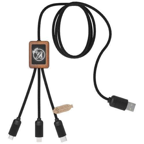 Cable de bambú 3 en 1 "SCX.design C29" - 2PX05571