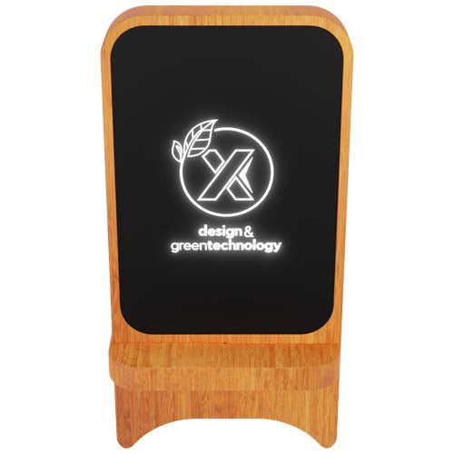 Cargador inalámbrico de madera de 15 W luminoso "SCX.design W16" - imageFront