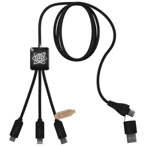 Cable de carga 5 en 1 RPET con transferencia de datos SCX "Design C45" - 2PX08590