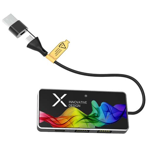 Hub USB 8 en 1 con doble entrada y 6 puertos "SCX.design H20" - 2PX16590