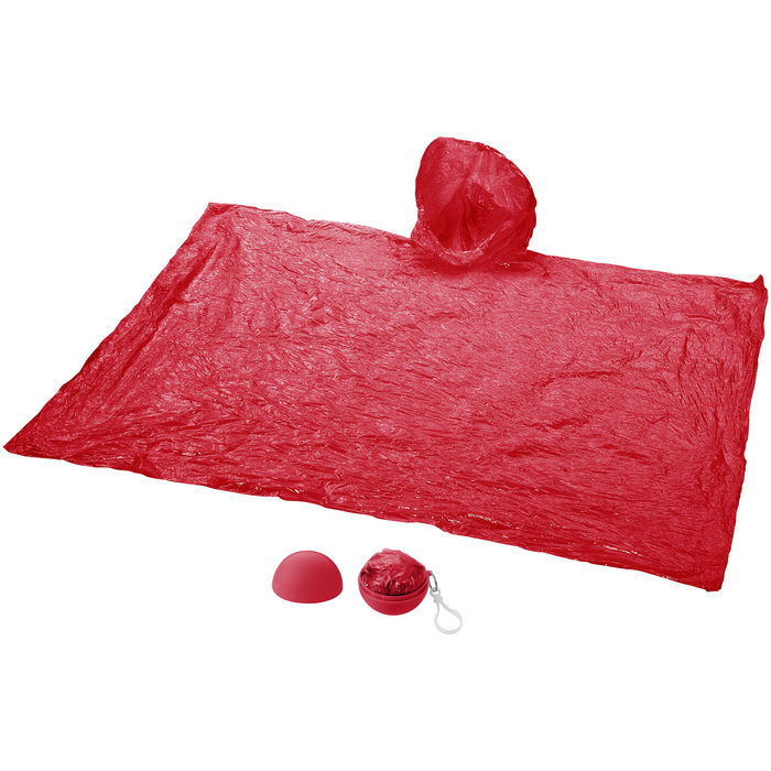 Poncho impermeable plegable en una bola-llavero "Xina"