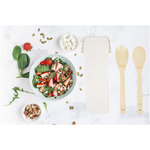 Cuchara y tenedor de bambú para ensalada "Endiv"