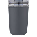 Vaso de vidrio de 420 ml con pared exterior de plástico reciclado "Bello"