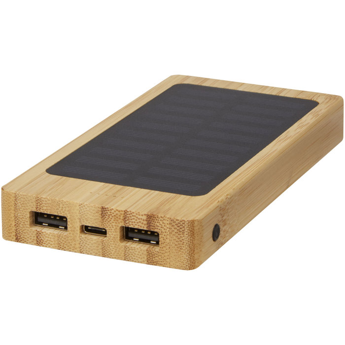 Batería externa solar de bambú de 8000 mAh "Alata"