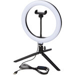 Aro de luz con soporte para teléfono y trípode "Studio"