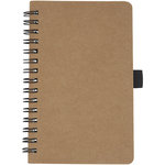 Libreta de tamaño A6 de cartón reciclado con espiral y papel de piedra "Cobble"