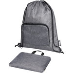 Bolsa con cordón plegable reciclada de 7L "Ash"