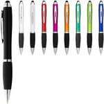 Bolígrafo stylus de color con empuñadura negra "Nash"