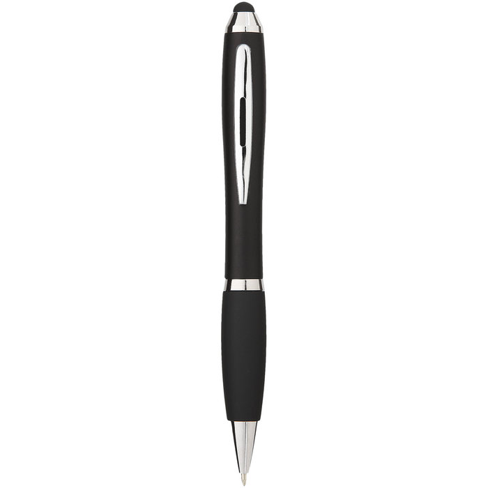 Bolígrafo stylus de color con empuñadura negra "Nash"