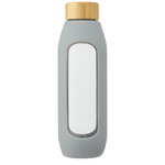 Botella de vidrio borosilicato con agarre de silicona de 600 ml  "Tidan"