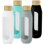 Botella de vidrio borosilicato con agarre de silicona de 600 ml  "Tidan"