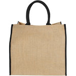 Bolsa Tote de yute con bordes contrastados "Harry"