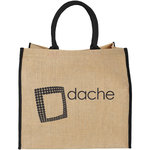 Bolsa Tote de yute con bordes contrastados "Harry"