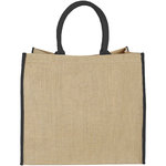 Bolsa Tote de yute con bordes contrastados "Harry"