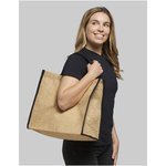 Bolsa Tote de yute con bordes contrastados "Harry"