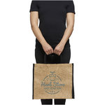 Bolsa Tote de yute con bordes contrastados "Harry"