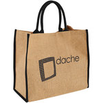 Bolsa Tote de yute con bordes contrastados "Harry"