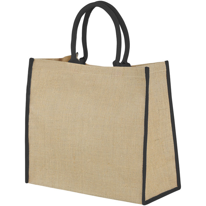 Bolsa Tote de yute con bordes contrastados "Harry"