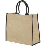 Bolsa Tote de yute con bordes contrastados "Harry"