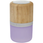 Altavoz de bambú con Bluetooth® y luz "Aurea" 
