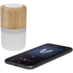Altavoz de bambú con Bluetooth® y luz "Aurea" 